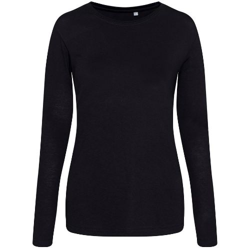 Awdis Just T's Women's Triblend T Long Sleeve Solid Black